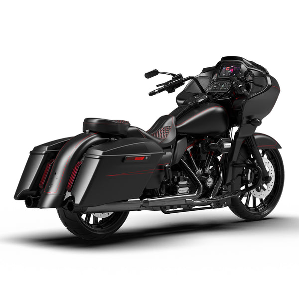 Road Glide Stretched Saddlebags Tank Kit HR3 Color-Matched Black