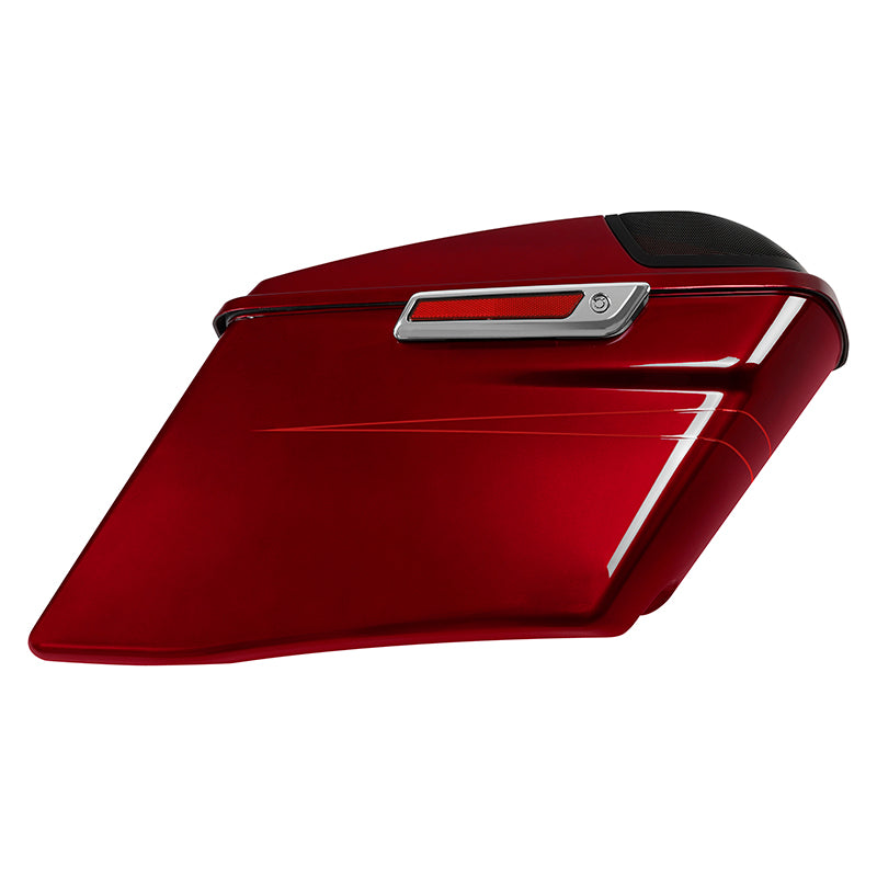 HR3 Velocity Red Sunglo 2017S CVO Stretched Saddlebags with Speaker Lids For 14-23 Harley Touring