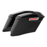 HR3 Vivid Black CVO Stretched Saddlebags with Speaker Lids For 14-23 Harley Touring