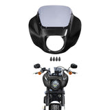 HR3 Carbon Fiber Vivid Black Headlight Fairing & Windshield Fit For Harley Softail FXBB FXLR 2018-later