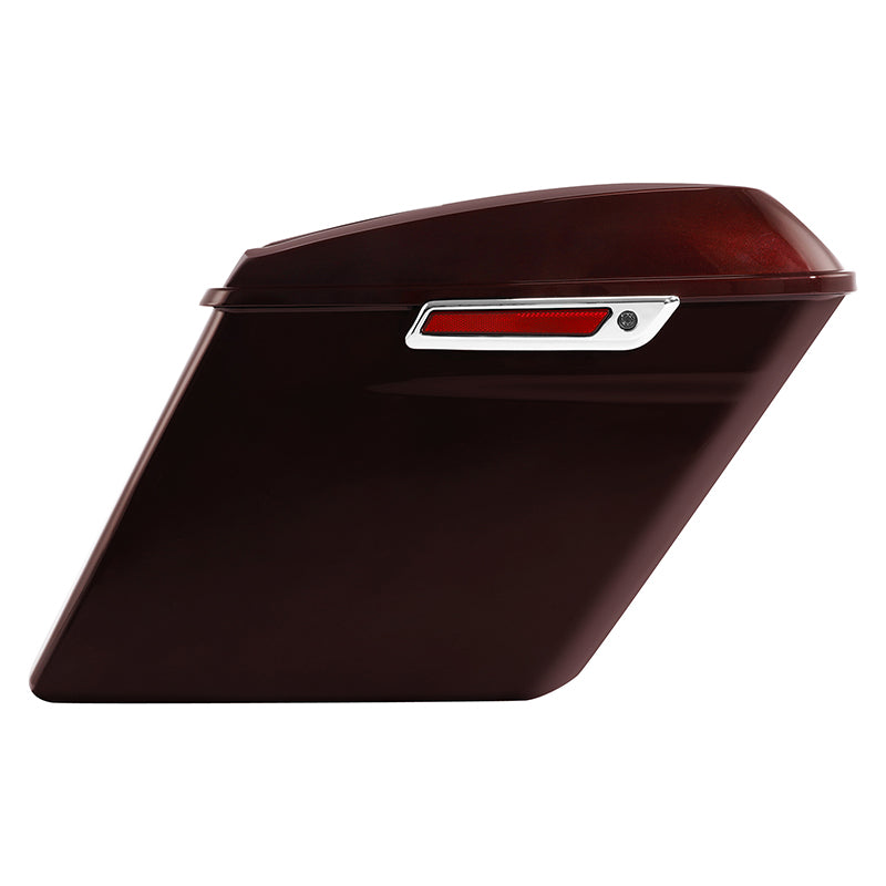 HR3 Midnight Crimson 5" Stretched Extended Saddlebags For Harley Touring 2014-2022