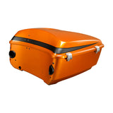 HR3 Scorched Orange / Black Denim King Size Tour Pack Luggage with Speaker Cut Outs For 14-24 Harley Touring