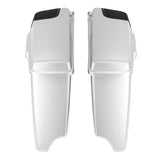 HR3 Silver / Black Honeycomb Fade CVO Stretched Saddlebags with Speaker Lids For 14-23 Harley Touring