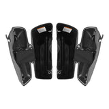 HR3 Charcoal Pearl 5" Stretched Extended Saddlebags For Harley Touring 2014-2022