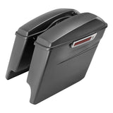 HR3 Charcoal Pearl 5" Stretched Extended Saddlebags For Harley Touring 2014-2022