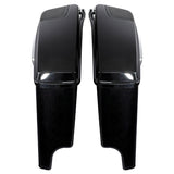 HR3 Candy Cobalt / Indigo Ink  5" Stretched Extended Saddlebags with speaker lids For Harley Touring 2014-2023