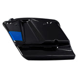 HR3 Candy Cobalt / Indigo Ink  5" Stretched Extended Saddlebags with speaker lids For Harley Touring 2014-2023