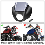 HR3 Carbon Fiber Black Denim Headlight Fairing & Windshield Fit For Harley Softail FXBB FXLR 2018-later