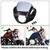 HR3 Carbon Fiber Vivid Black Headlight Fairing & Windshield Fit For Harley Softail FXBB FXLR 2018-later