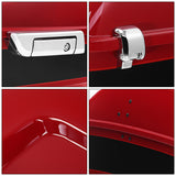 HR3 Billiard Red / Vivid Black 13.7" King Size Touring Trunk Luggage For 15-24 Harley Touring