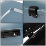 HR3 Sharkskin Blue Firestorm King Size Touring Trunk Luggage For 14-24 Harley Touring