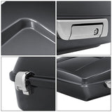 HR3 Gauntlet  Gray Metallic 10.7" Chopped Style Touring Trunk Luggage For 14-24 Harley Touring