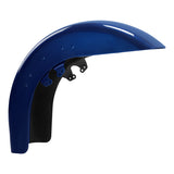 HR3 Superior Blue Motorcycle 18" Wide Tire Front  Mudguard Fender For Harley Touring Models 2014-2023