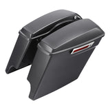 HR3 Gauntlet Gray Metallic 5" Stretched Extended Saddlebags For Harley Touring 2014-2022