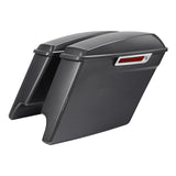 HR3 Gauntlet Gray Metallic 5" Stretched Extended Saddlebags For Harley Touring 2014-2022