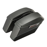 HR3 Charcoal Denim  / Black Denim Hard Saddlebags (Regular) For 14-23 Harley Touring