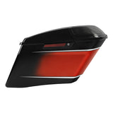 HR3 Sunset Orange / Sunset Black Fade CVO Stretched Saddlebags with Speaker Lids For 14-23 Harley Touring