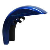 HR3 Superior Blue 2015S Motorcycle 18" Wide Tire Front Mudguard Fender For Harley Touring Models 2014-2023