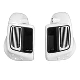 HR3 Salt Pearl & Black Tempest Vented Lower Fairing Kit For Harley Touring Models 2014-2023 (Fits water cooled models)