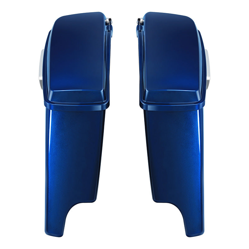 HR3 Superior Blue 2015S 5" Stretched Extended Saddlebags For Harley Touring 2014-2022