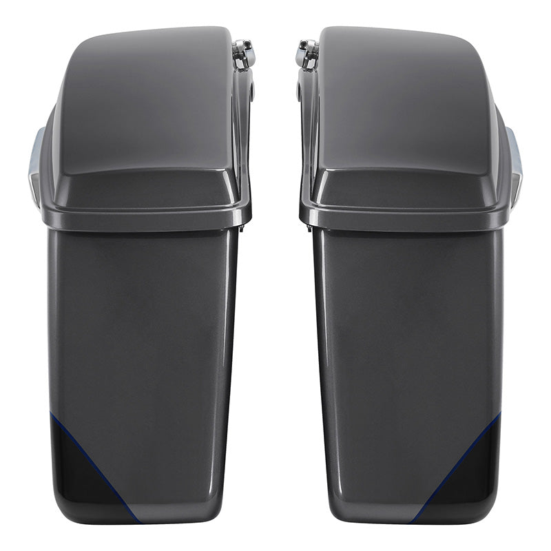 HR3 Gauntlet  Gray Metallic / Vivid Black Hard Saddlebags (Regular)