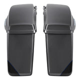 HR3 Gauntlet  Gray Metallic / Vivid Black Hard Saddlebags (Regular) For 14-23 Harley Touring