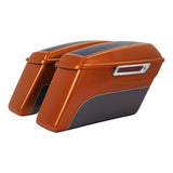 HR3 Amber Whiskey / Charcoal Pearl Hard Saddlebags (Regular) For 14-23 Harley Touring