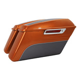 HR3 Amber Whiskey / Charcoal Pearl Hard Saddlebags (Regular) For 14-23 Harley Touring