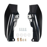 HR3 White Amethyst With Black Licorice Flames Mid Frame Air Heat Deflectors For Harley Touring and Trike Models 09-24