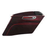HR3 Mysterious Red Sunglo 2015UC CVO Stretched Saddlebags with Speaker Lids