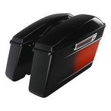 HR3 Sunset Orange / Sunset Black Fade Hard Saddlebags (Regular) For 14-23 Harley Touring