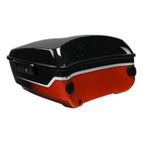 HR3 Sunset Orange / Sunset Black Fade King Size Tour Pack Luggage with Speaker Cut Out For 14-24 Harley Tourings