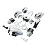 HR3 White Amethyst With Black Licorice Flames CVO Street Glide Fairing Kit