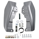 HR3 Billet Silver Mid Frame Air Heat Deflectors For Harley Touring and Trike Models 17-24