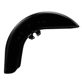 HR3 Vivid Black Motorcycle 18" Wide Tire Front Mudguard Fender For Harley Touring Models 2014-2023