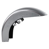 HR3 Billet Silver Motorcycle 18" Front Mudguard Fender(can be installed with lighting) For Harley Touring Electra Glide Ultra Limited Tri Glide 14-23