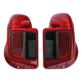 HR3 Wicked Red & Black Tempest Vented Lower Fairing Kit For Harley Touring Models 2014-2023 (Fits water cooled models)