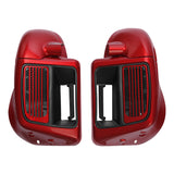 HR3 Wicked Red & Black Tempest Vented Lower Fairing Kit For Harley Touring Models 2014-2023 (Fits water cooled models)