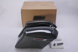 HR3 Gunship Gray CVO Stretched Saddlebags For 14-23 Harley Touring