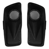 HR3 Black Denim 6.5" Saddlebag Speaker Lids For Harley Touring Street Glide Road King 2014-2023