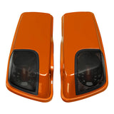 HR3 Scorched Orange CVO Saddlebags Speaker Lids With 5" x 7" Speaker Cutouts For Harley Touring Models 2014-2023