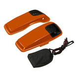 HR3 Scorched Orange CVO Saddlebags Speaker Lids With 5" x 7" Speaker Cutouts For Harley Touring Models 2014-2023