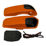 HR3 Scorched Orange CVO Saddlebags Speaker Lids With 5" x 7" Speaker Cutouts For Harley Touring Models 2014-2023