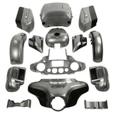 HR3 Billet Silver / Vivid Black Complete Body Fairing Kit For Harley Ultra Limited  FLHTK 14-23