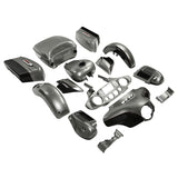 HR3 Billet Silver / Vivid Black Complete Body Fairing Kit For Harley Ultra Limited  FLHTK 14-23