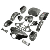 HR3 Billet Silver / Vivid Black Complete Body Fairing Kit For Harley Ultra Limited  FLHTK 14-23