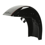 HR3 Billet Silver / Vivid Black Motorcycle 18" Front Mudguard Fender (can be installed with lighting) For Harley Touring Electra Glide Ultra Limited Tri Glide 14-23