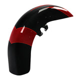 HR3 Starfire Black / Atomic Red Motorcycle 18" Wide Tire Front Mudguard Fender For Harley Touring Models 2014-2023