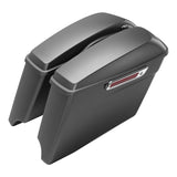 HR3 Charcoal Denim CVO Stretched Saddlebags For 14-23 Harley Touring