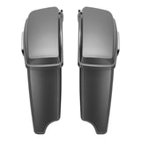 HR3 Charcoal Denim CVO Stretched Saddlebags For 14-23 Harley Touring